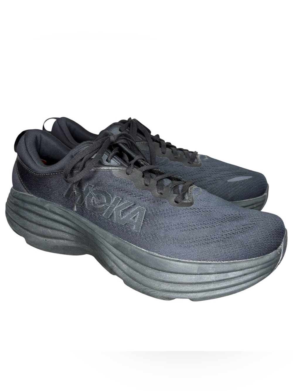 Hoka One One Bondi 8 Running Shoes Mens 14 2E  Black 1127953 BBLC